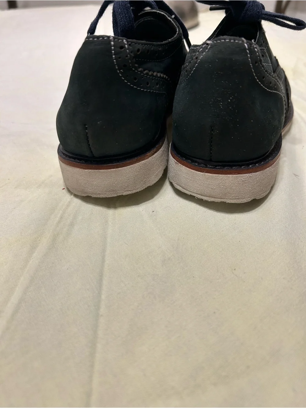 Kenneth Cole Navy Suede Wingtip Oxfords